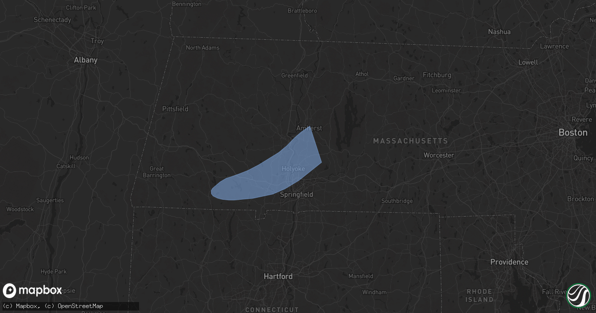 Hail map in South Hadley, MA on May 3, 2025