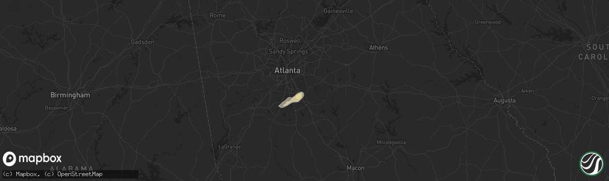 Hail map in Stockbridge, GA on May 3, 2025