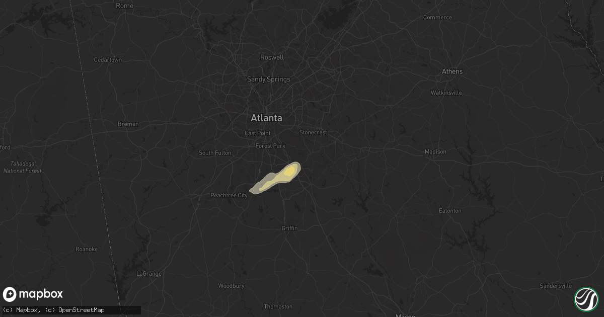 Hail map in Stockbridge, GA on May 3, 2025