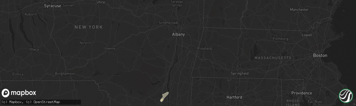 Hail map in Stuyvesant, NY on May 3, 2025