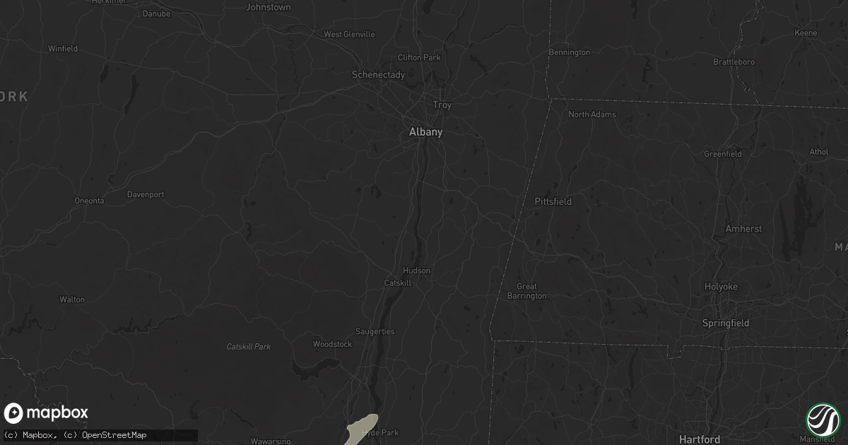 Hail map in Stuyvesant, NY on May 3, 2025