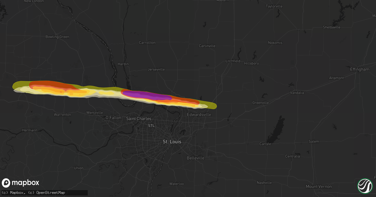 Hail map in Bethalto, IL on May 3, 2026
