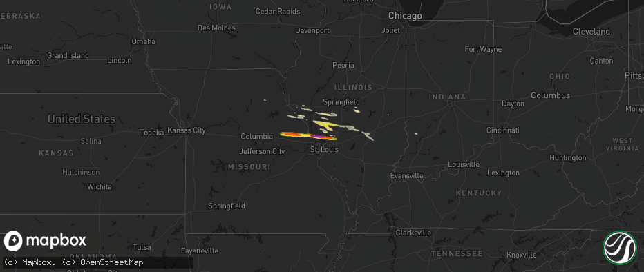 Hail map on May 3, 2026