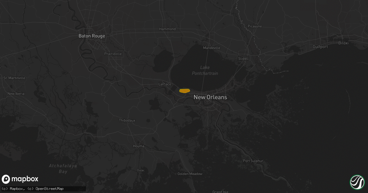 Hail map in Saint Rose, LA on May 4, 2007
