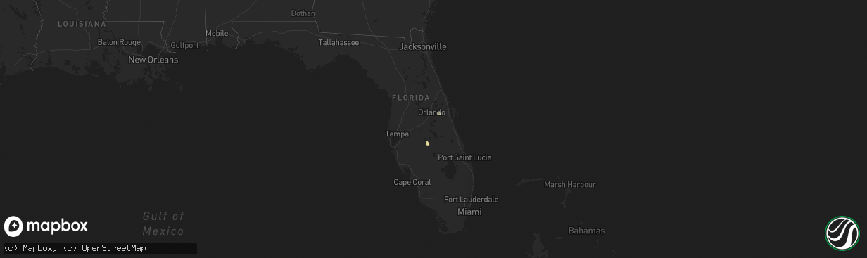 Hail map in Florida on May 4, 2011