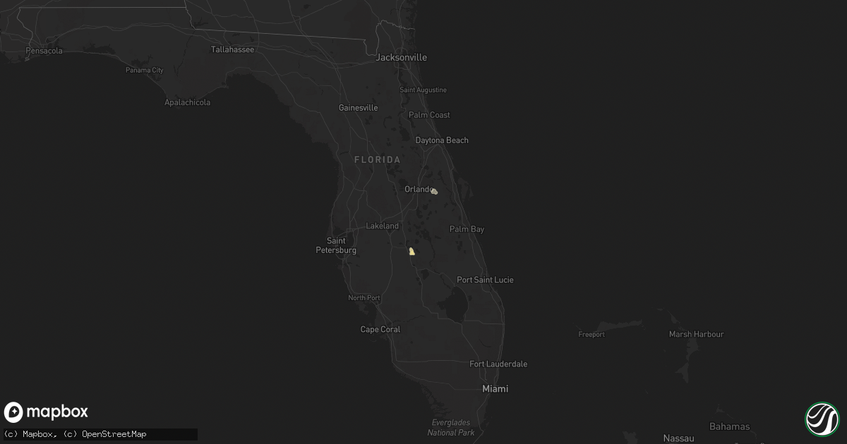 Hail map in Florida on May 4, 2011