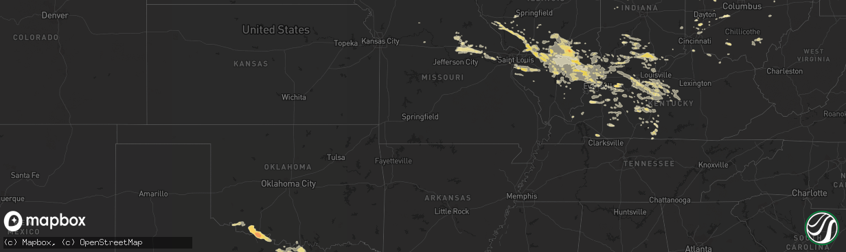 Hail map in Indiana on May 4, 2012