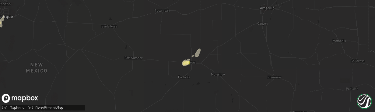 Hail map in Clovis, NM on May 4, 2015