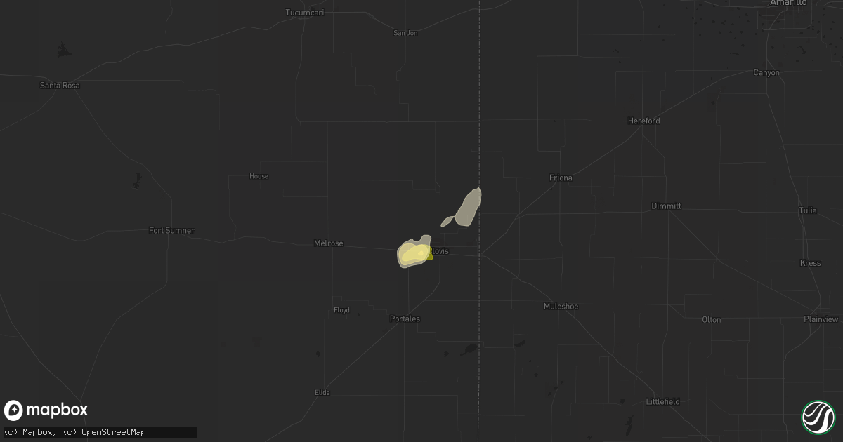Hail map in Clovis, NM on May 4, 2015