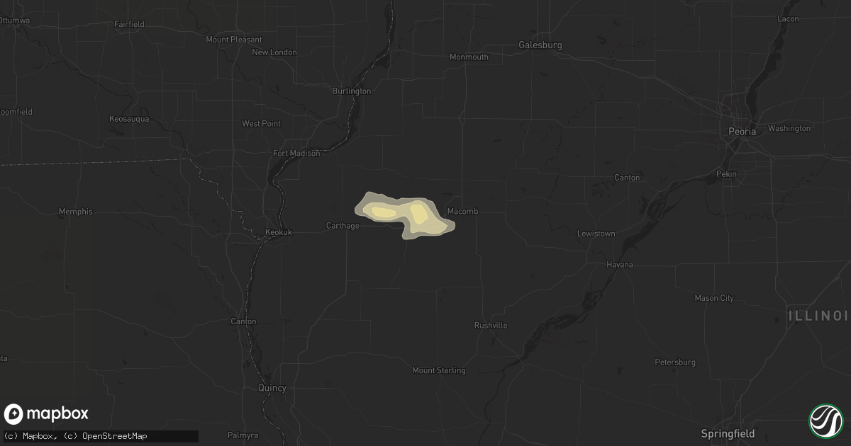 Hail map in Colchester, IL on May 4, 2015