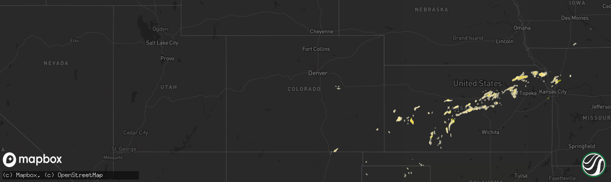 Hail map in Colorado on May 4, 2015