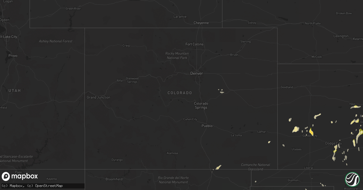 Hail map in Colorado on May 4, 2015