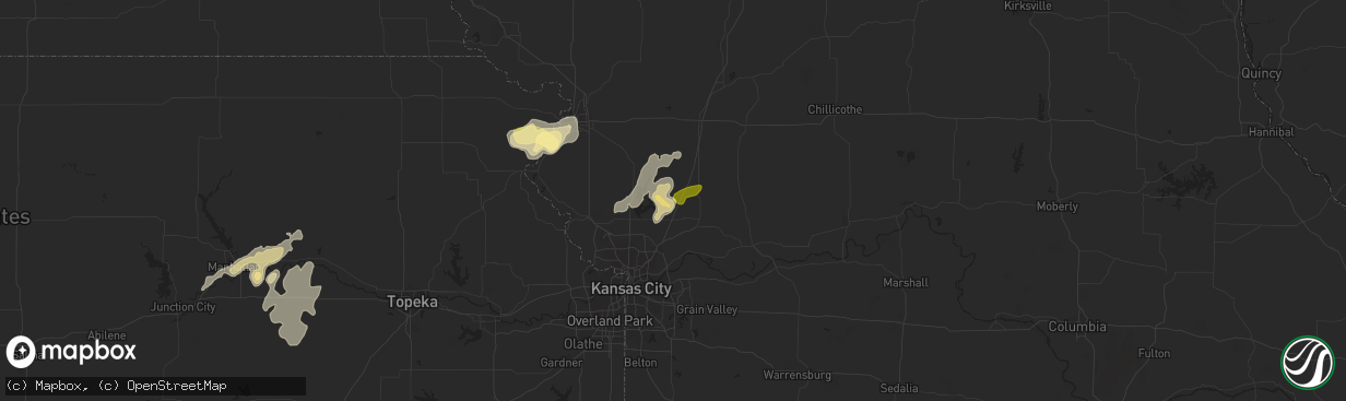 Hail map in Holt, MO on May 4, 2015