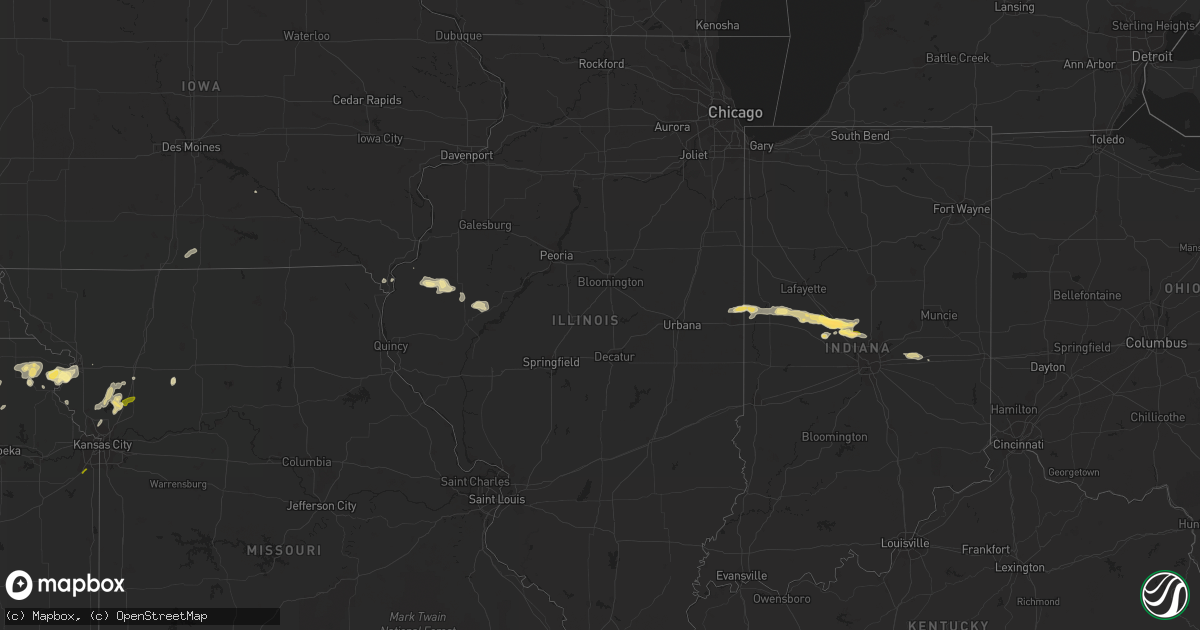 Hail map in Illinois on May 4, 2015