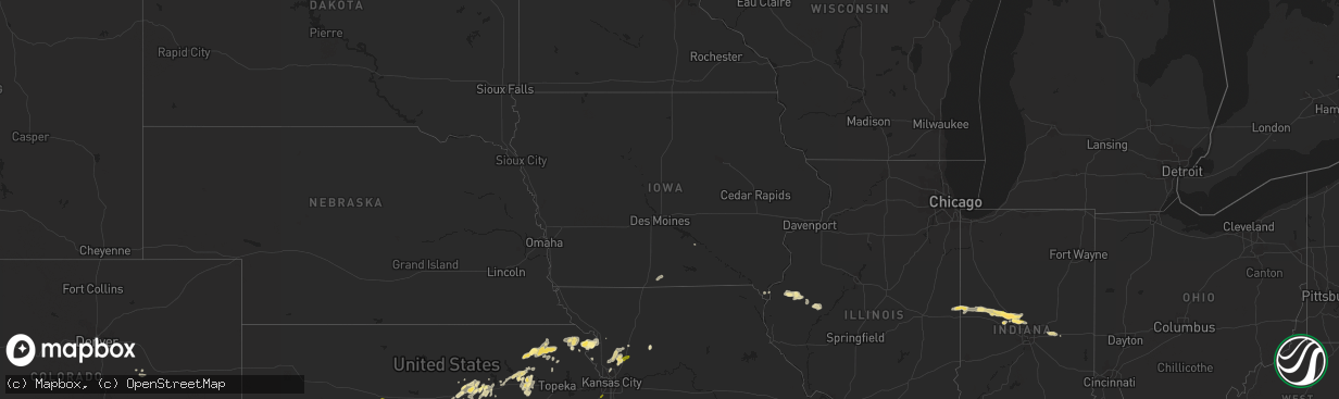 Hail map in Iowa on May 4, 2015