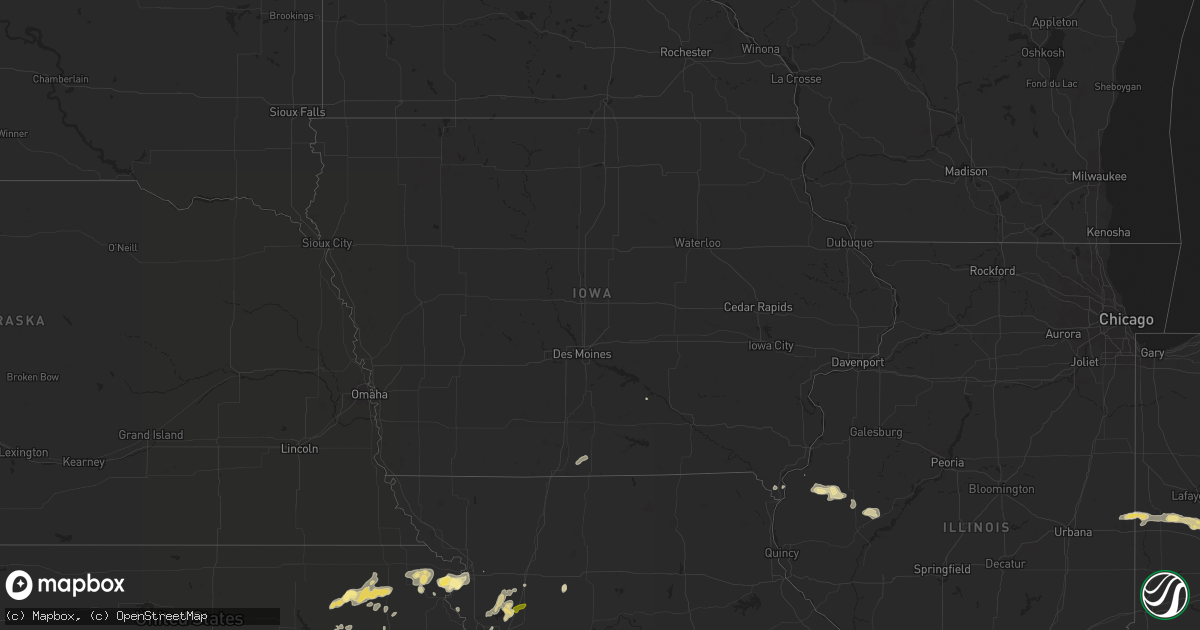 Hail map in Iowa on May 4, 2015