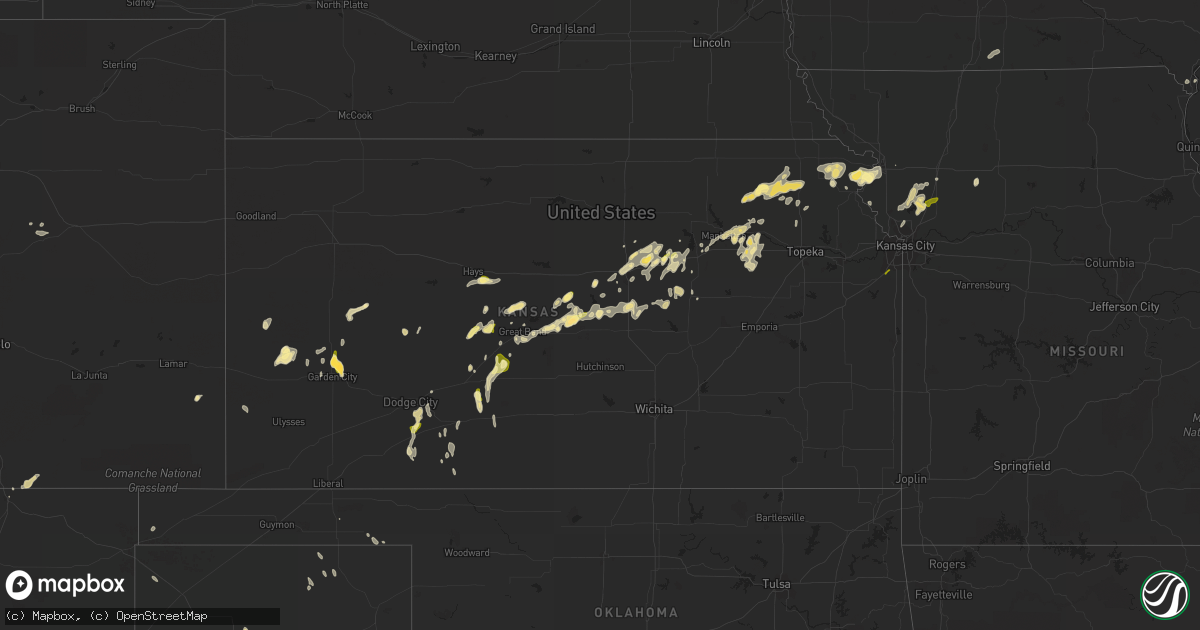 Hail map in Kansas on May 4, 2015