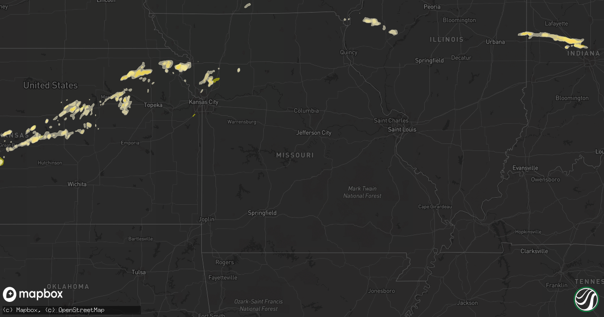 Hail map in Missouri on May 4, 2015