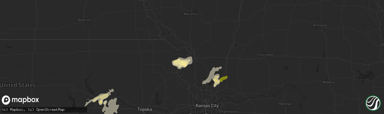 Hail map in Saint Joseph, MO on May 4, 2015