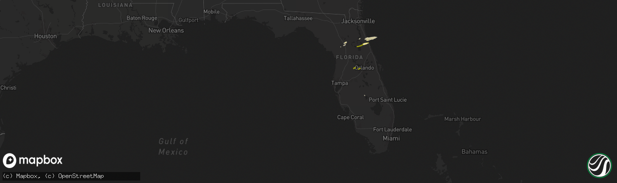 Hail map in Florida on May 4, 2016