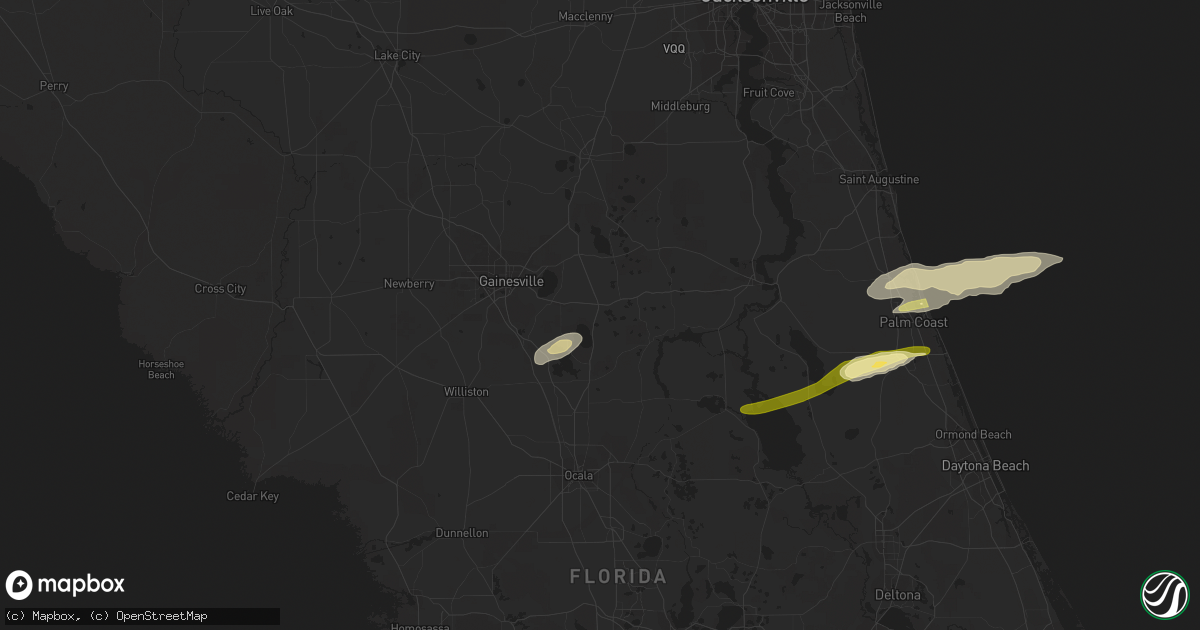 Hail map in Hawthorne, FL on May 4, 2016