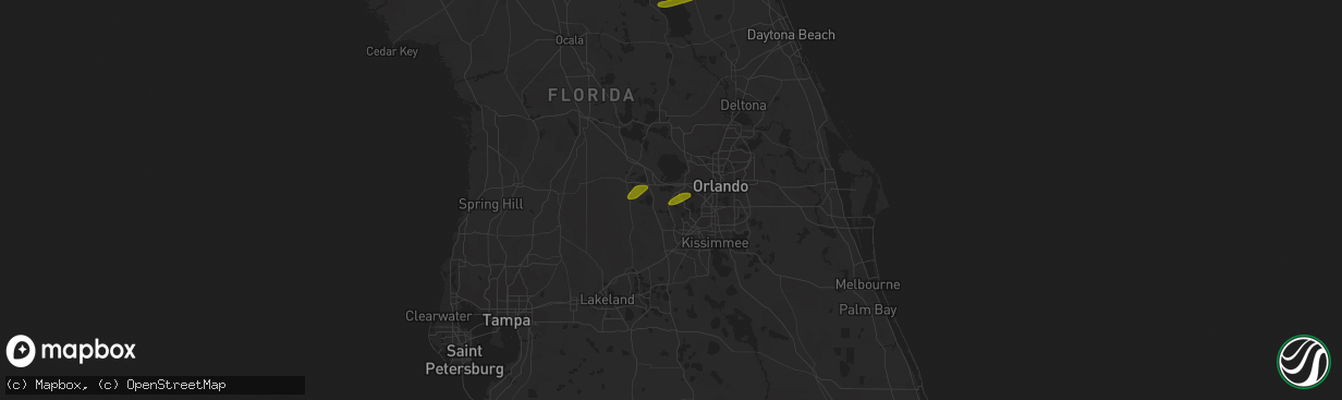 Hail map in Winter Garden, FL on May 4, 2016