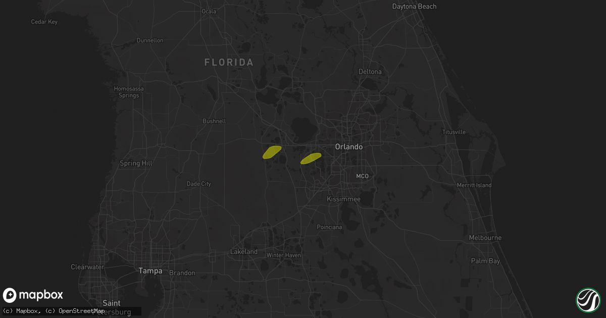 Hail map in Winter Garden, FL on May 4, 2016