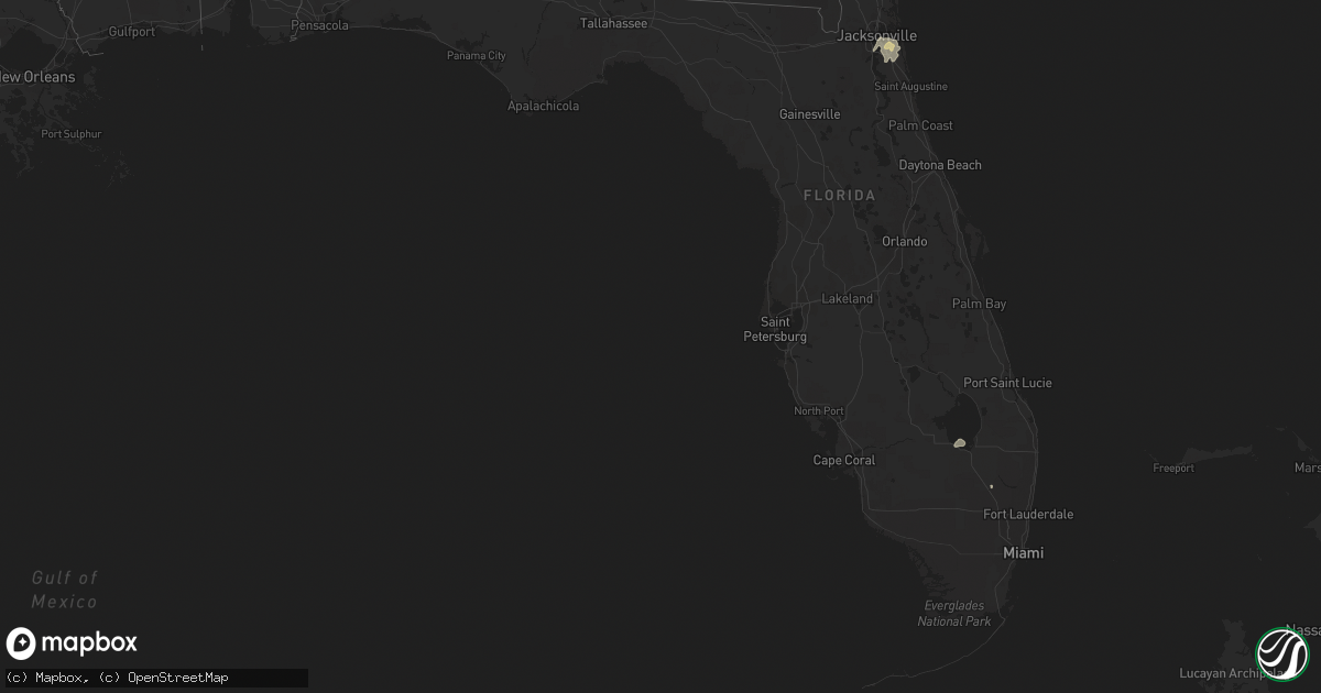 Hail map in Florida on May 4, 2017