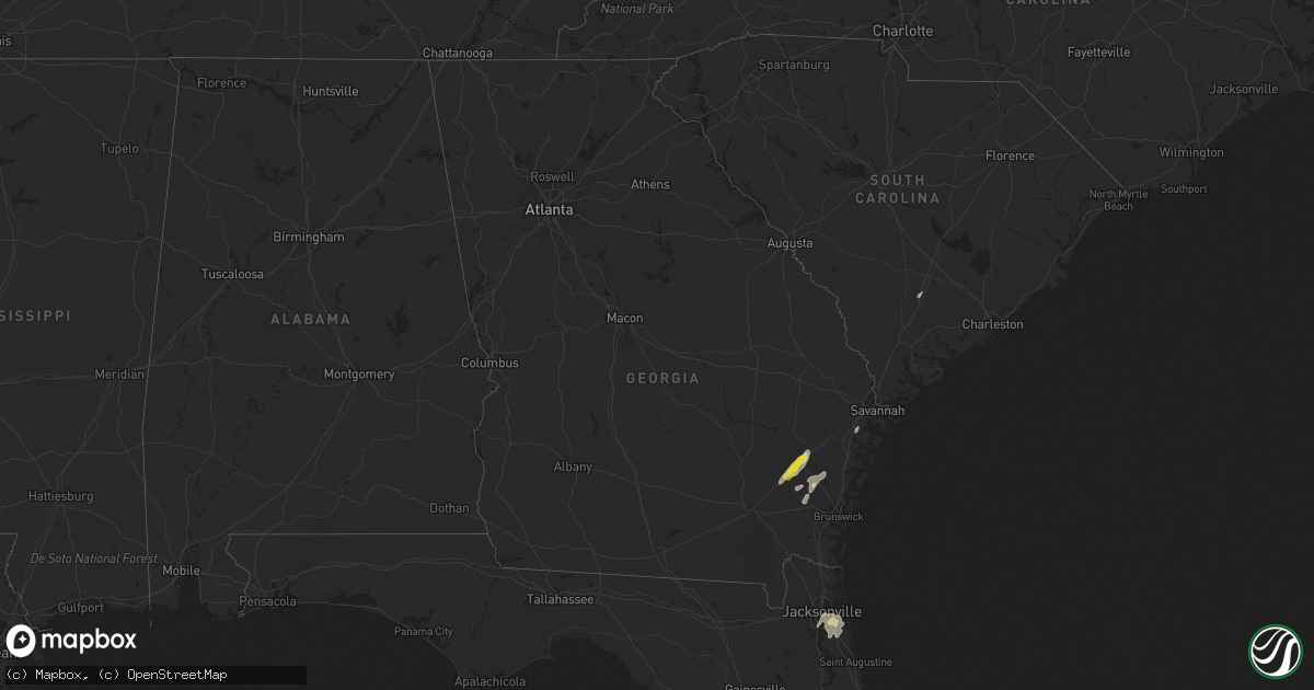 Hail map in Georgia on May 4, 2017