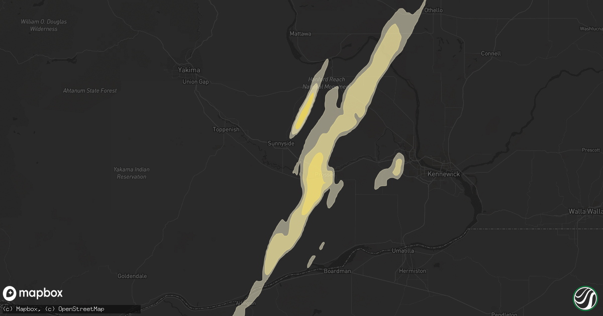 Hail map in Grandview, WA on May 4, 2017