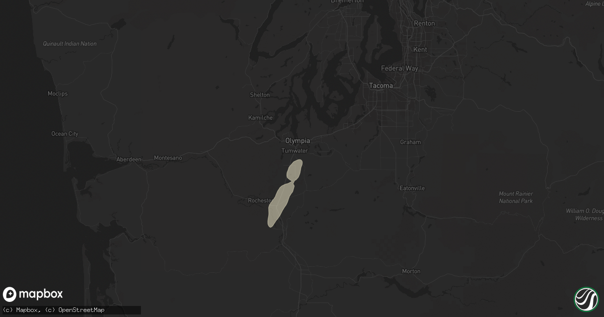 Hail map in Olympia, WA on May 4, 2017