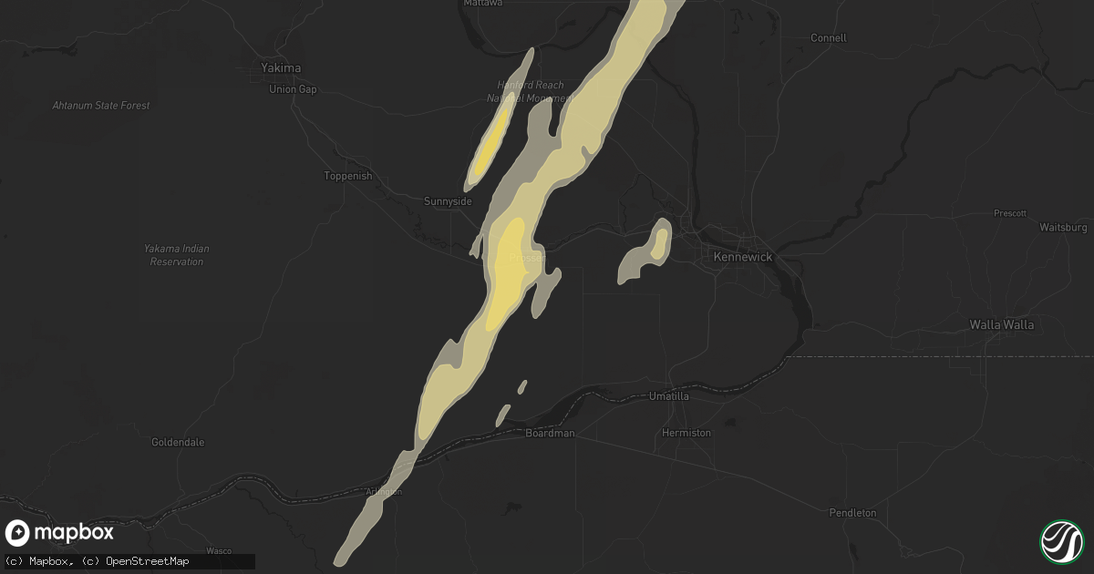 Hail map in Prosser, WA on May 4, 2017