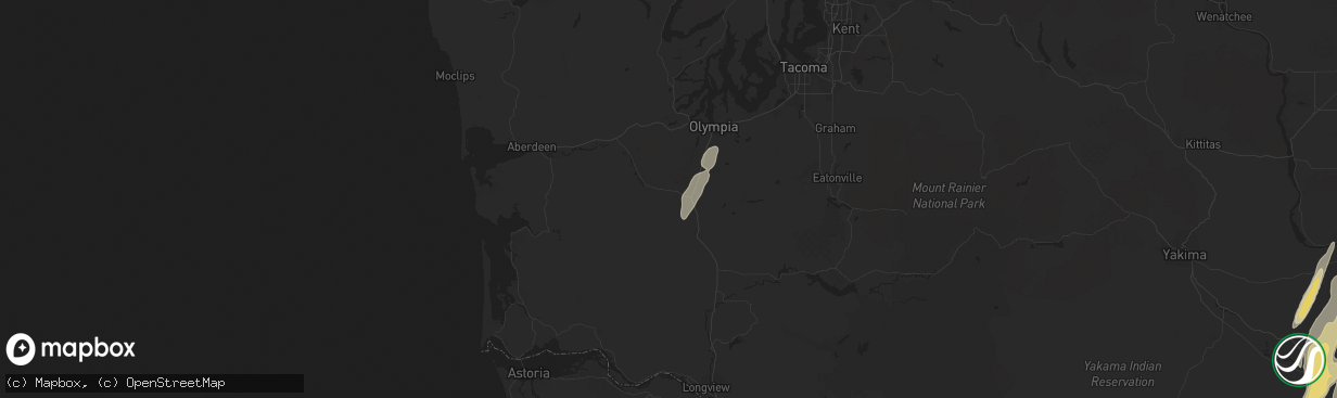 Hail map in Rochester, WA on May 4, 2017