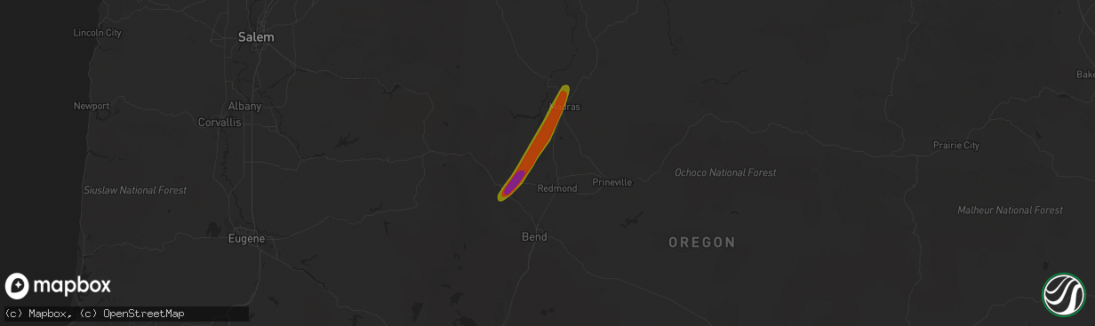 Hail map in Terrebonne, OR on May 4, 2017