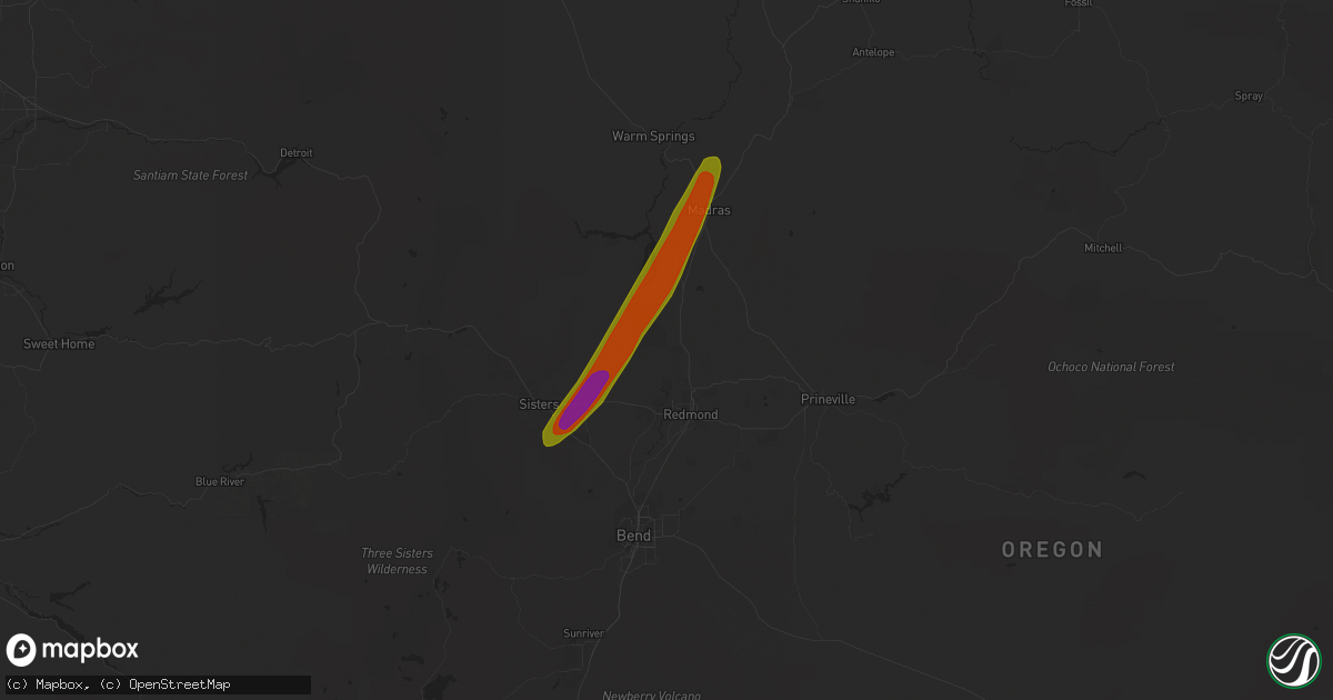Hail map in Terrebonne, OR on May 4, 2017
