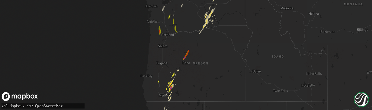 Hail map on May 4, 2017