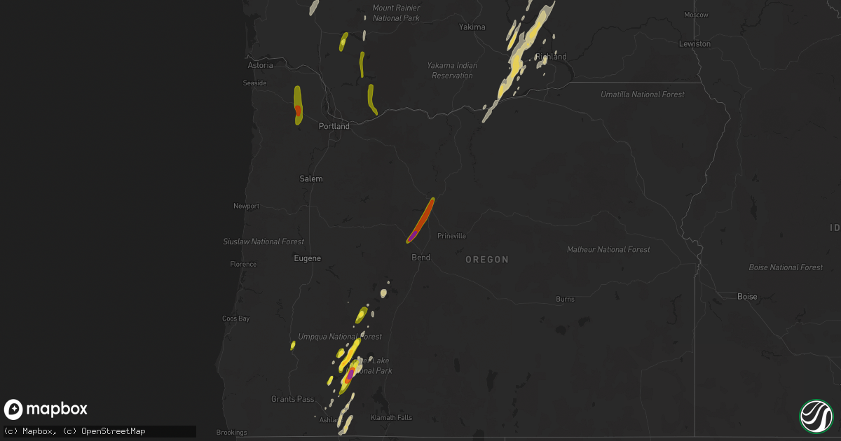 Hail map on May 4, 2017