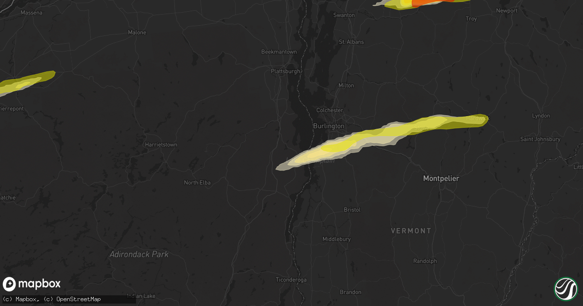 Hail map in Willsboro, NY on May 4, 2018