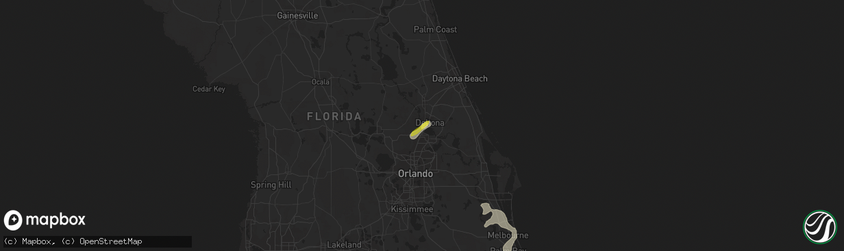 Hail map in Debary, FL on May 4, 2019