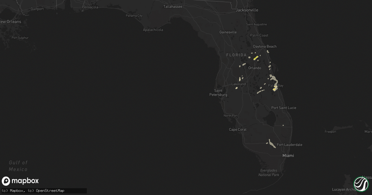 Hail map in Florida on May 4, 2019