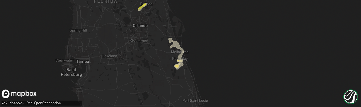 Hail map in Melbourne, FL on May 4, 2019