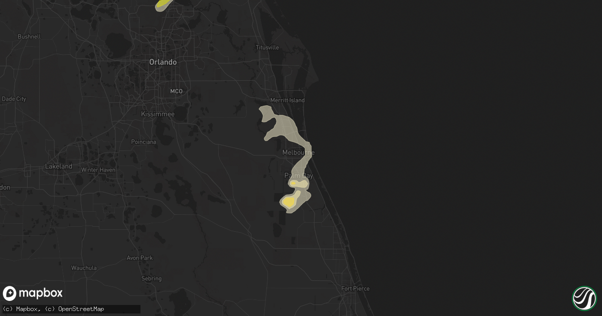 Hail map in Melbourne, FL on May 4, 2019