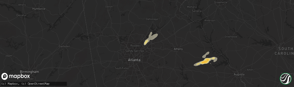 Hail map in Suwanee, GA on May 4, 2019