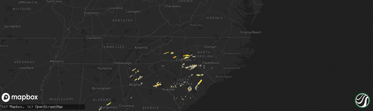 Hail map on May 4, 2019