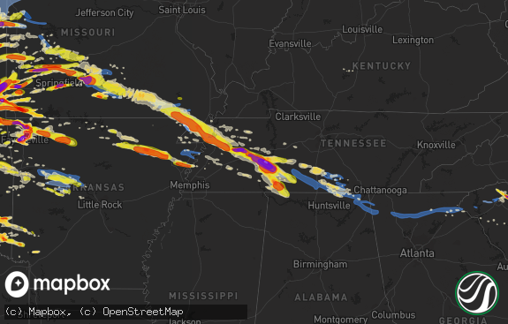 Hail map preview on 05-04-2020