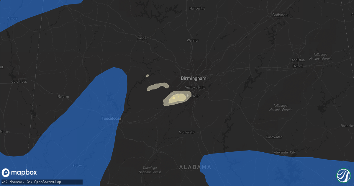 Hail map in Bessemer, AL on May 4, 2021
