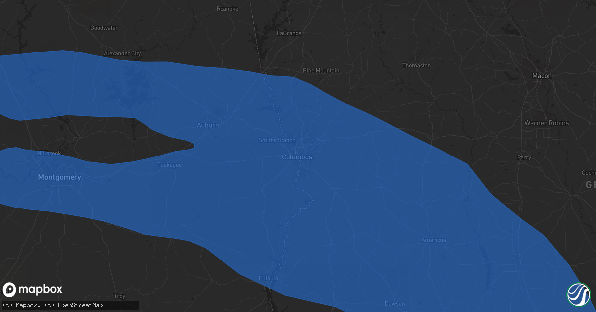 Hail map in Columbus, GA on May 4, 2021