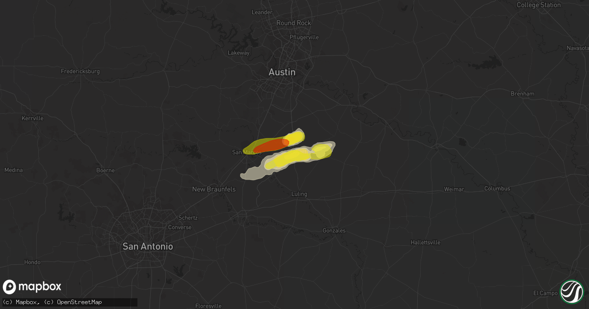 Hail map in Lockhart, TX on May 4, 2021