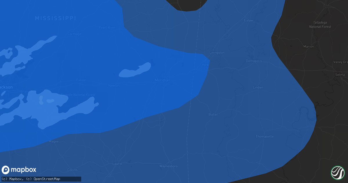 Hail map in Meridian, MS on May 4, 2021