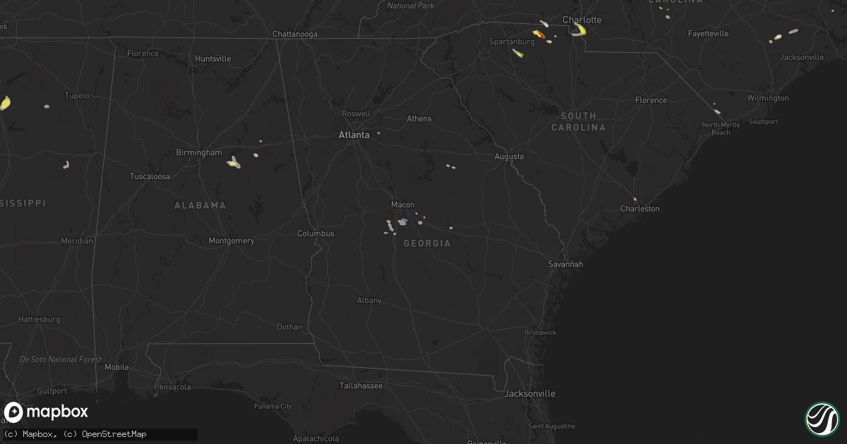 Hail map in Georgia on May 4, 2022